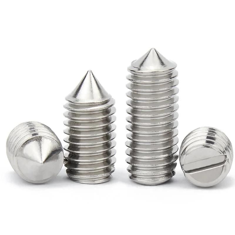 Stainless Steel SS304 Cone Point Taper Slotted DIN553 Grub Screw Set Screw