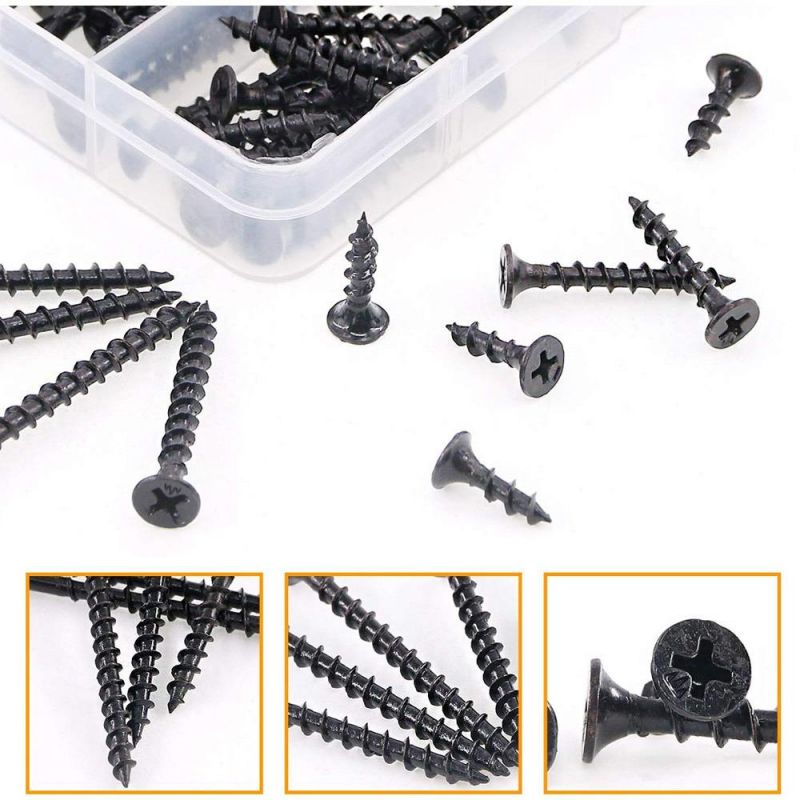 M3.5*25 M3.5*35 Black Phosphate #2 pH Recess Phillips Drive Bugle Head Carbon Steel Drywall Screw/Screw Factory Bulk Supply