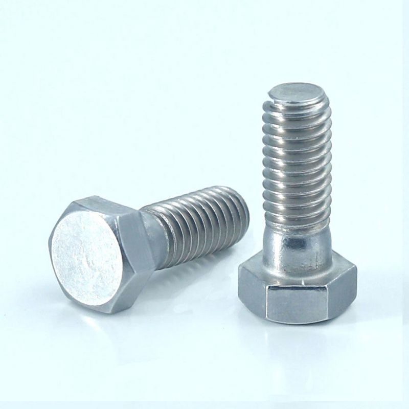 China Factory Stainless Steel M6 M8 M10 M12 M16 Hex Bolt and Nut Screw Washer DIN931 DIN933 Hex Bolt