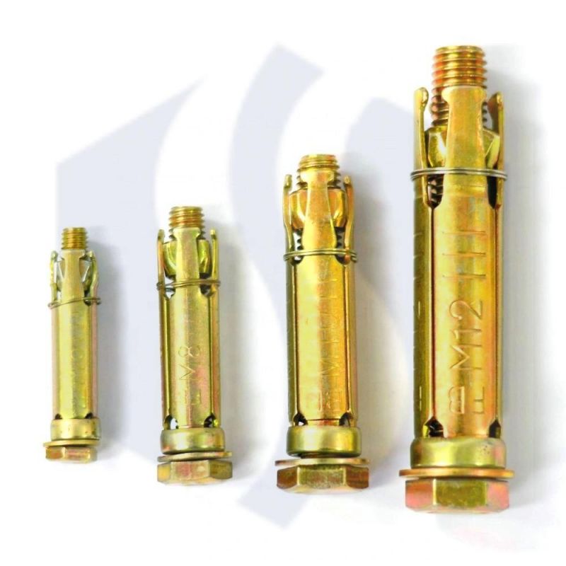 Yellow Zp Square Nut for 4PCS Fix Anchor Bolt
