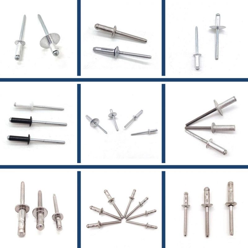 Stainless Steel 304 316 6.4mm High Quality Aluminum Flat Head Pop Blind Rivets