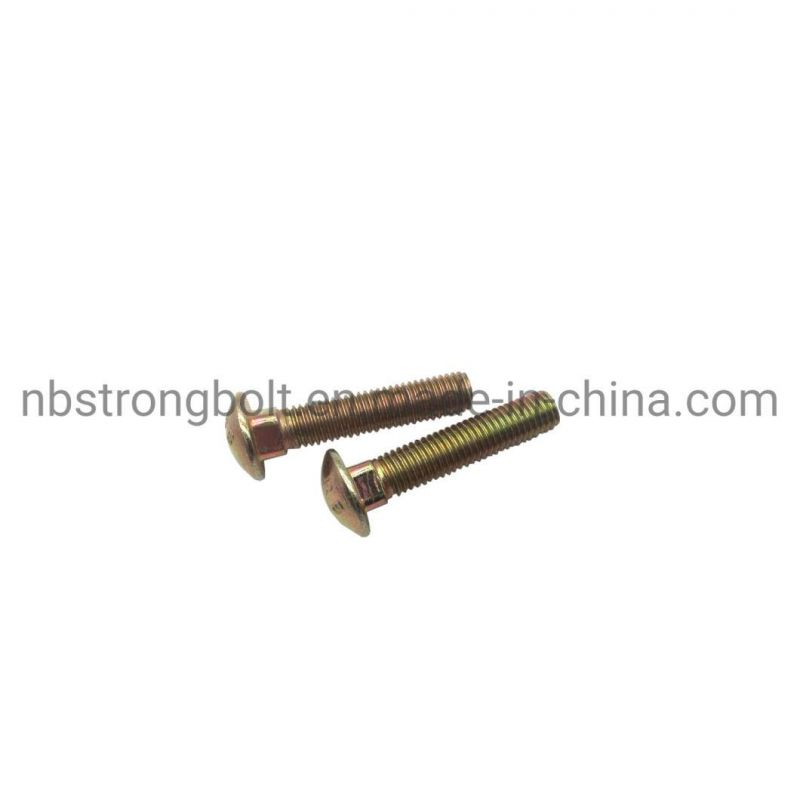 DIN603 Carriage Bolt Gr. 8.8 Screw with Yellow Zinc Plated