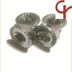SS304 DIN 6921/934/985 10 Grade Zink Plated Steel Hex Nuts with Flange