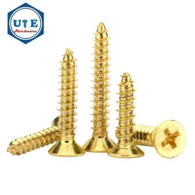 Brass Fastener Countersunk Head Self Tapping Screw DIN7982 for 3.5X25