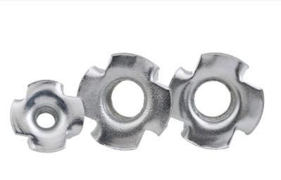 Manufacturers Wholesale DIN1624 4-Pronged Insert T Nut Stainless Steel Four Claw Tee Nut