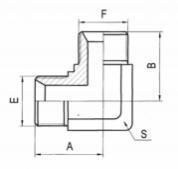 Hydraulic Hose Nipple Elbow 90° Bsp Male 60° Seat, Hose Adapter, Hose Fitting