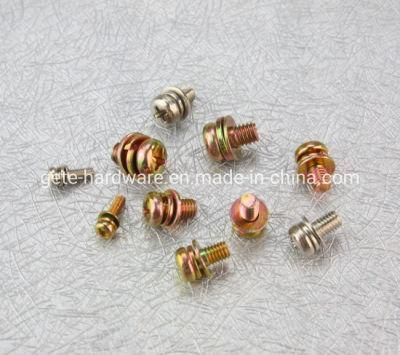 Gete Machine Screw with Flat and Spring Washers