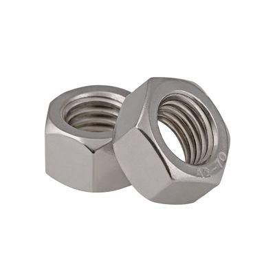 OEM Customized and Standard Size A2 A4 M12 M16 M8 M64 M32 SS304 SS316 Stainless Steel Hexagon / Hex Nut DIN934