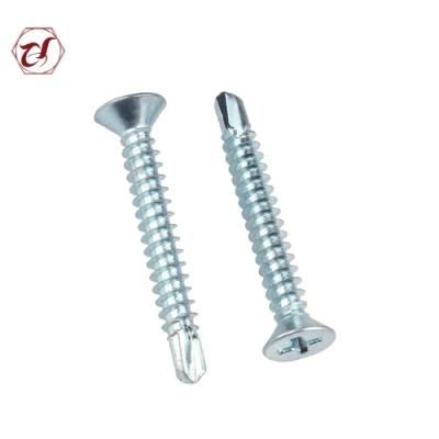 Carbon Steel C1022 Yellow Zinc Plated Flange Head Self Drilling Screw