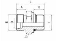 Hose Adapter Metric Male 24° or SAE Male O-Ring, Hose Nipple