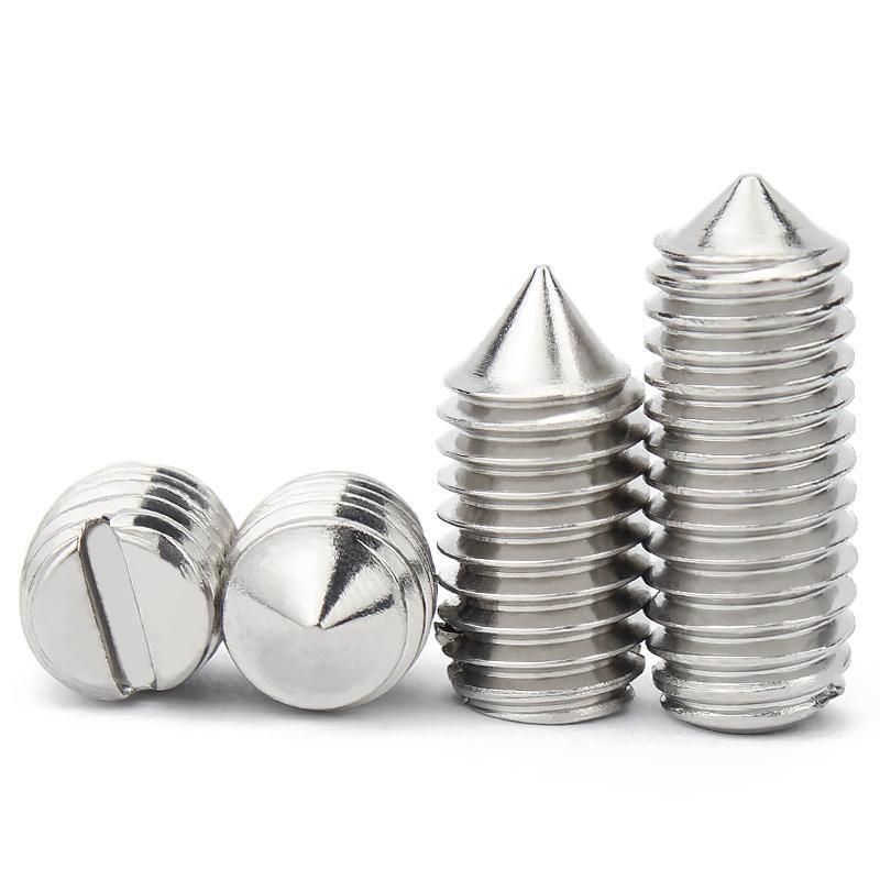 Factory Low Price Stainless Steel Slotted Set Screw with Cone Point DIN553
