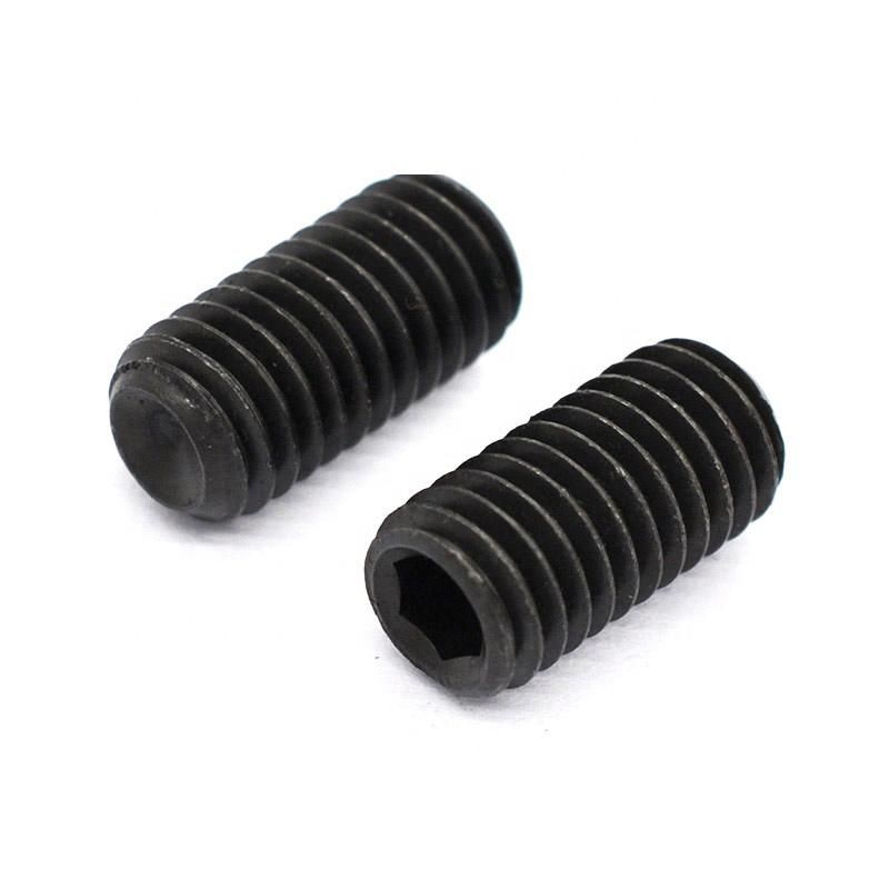 DIN916 Hexagon Socket Set Screw with Cup Point, Black Oxide. 12.9