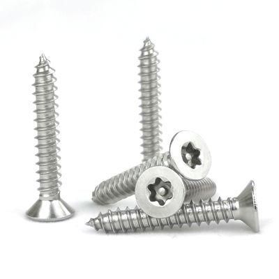 Stainless Steel Countersunk Flat Head Star Torx Pin Anti-Disassembly Anti Theft Self Tapping Screws