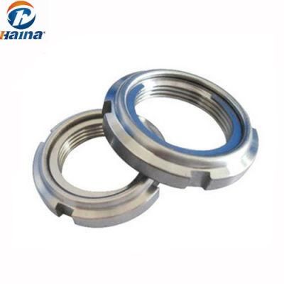 GB 812 Stainless Steel Lock Nuts Round Head Nuts with Sollted