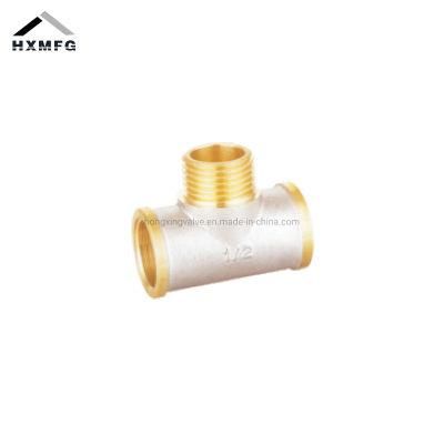 Male 3-Way Nickel Plate Female Thread Pipe Fitting Tee