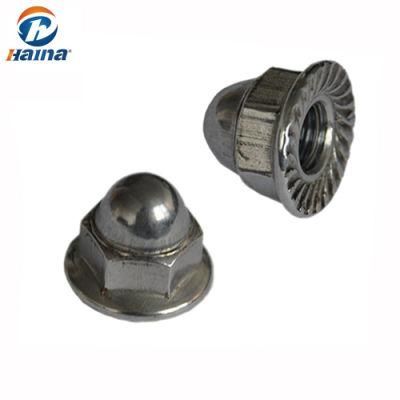 China Stainless Steel Hex Flange Cap Nut Flange Manufacturer High Quality