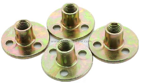 Steel Zinc Plated T Nuts with Holes