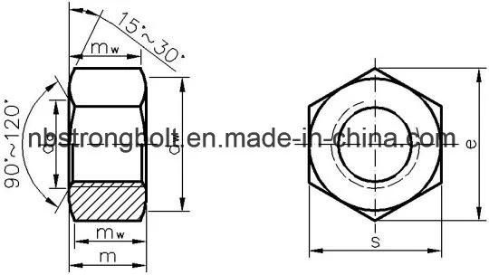ISO 4032 Hex Nut 8z with HDG Oversize