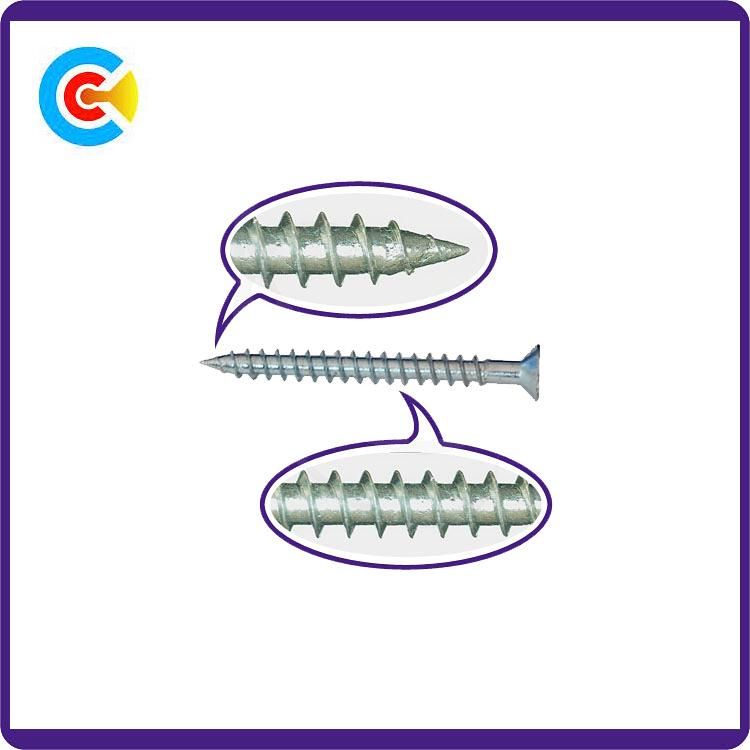 GB/DIN/JIS/ANSI Carbon Steel 4.8/8.8/10.9 Galvanized/ Pan Six-Lobe Blossom Countersunk Screws