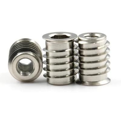 Nuts Factory Kow Price Zinc Alloy Type D Type B Type E Self-Tapping Knock-in Furniture Wood Threaded Insert Nuts M6