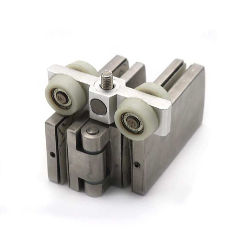 Frameless Glass Stainless Steel Folding Door Patch Fitting for Office
