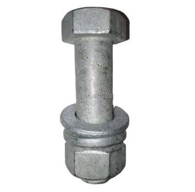 Professional Manufacture Hot DIP Galvanized Carbon Steel Silver Oxide Hex Bolt and Nut