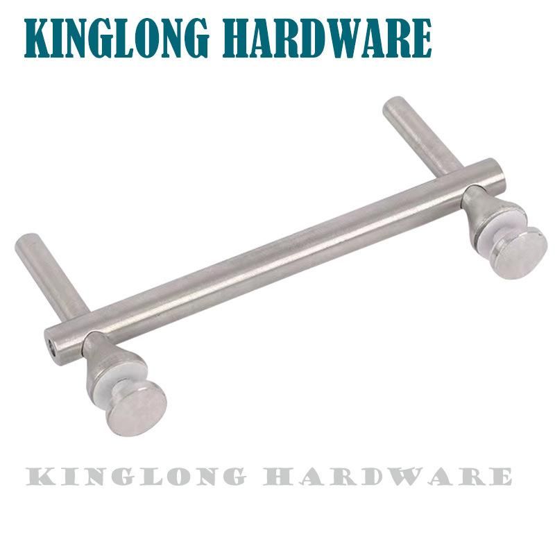 Stainless Steel Door Patch Fitting Handrail Metal Stud Partition Double Glass Panel Connector