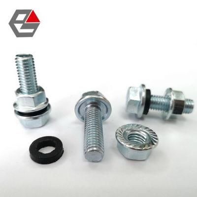 Carbon Steel Zinc Plated Grain Silo Bolt with Hex Flange Nut