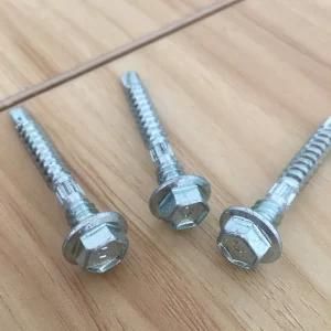 Hex Head Self Drilling Screw with Washer Double Thread 2/3 Thread 8#*1&prime;&prime;, 1 1/2, 2&prime;&prime;