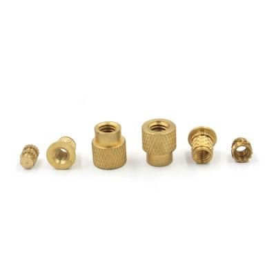 Brass M3 M6 M8 Knurled Nut Threaded Insert Nut Round Knurled Brass Nut