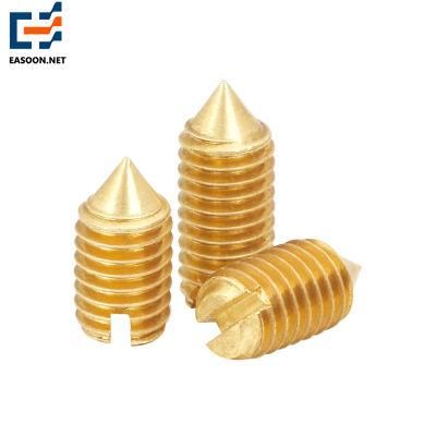 1/4X3/8 Brass Set Screw with Cone Point #6-32 #8-32 #10-32 Brass Cup Point Vented Grub Set Screw