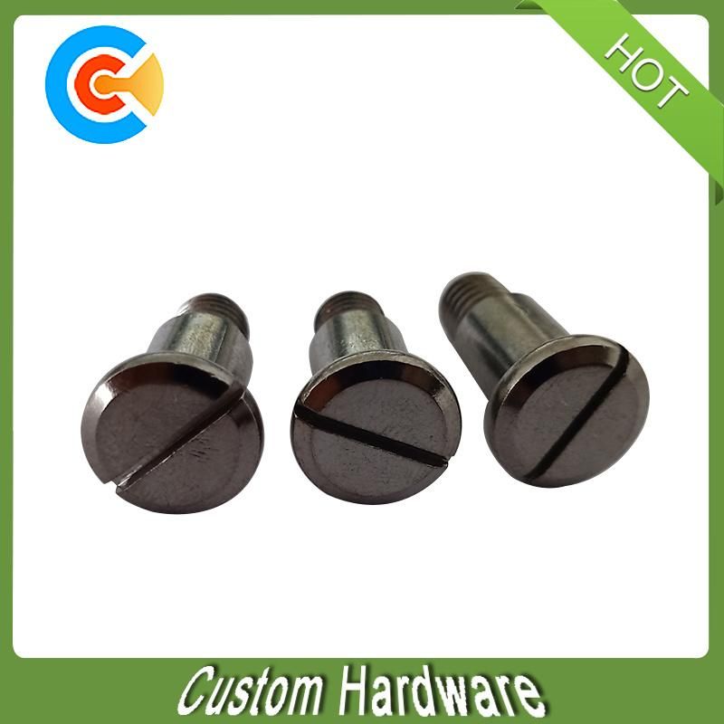 Custom M8 X 23 Carbon Steel Galvanized Slotted Shoulder Screw