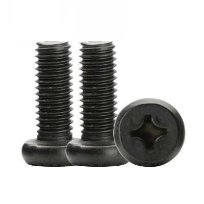 Customized Special Pan Head Black Anodized Cross Machine Screw