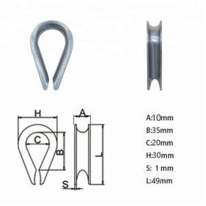 304 and 316 Stainless Steel Wire Rope Thimble for Wire Rope
