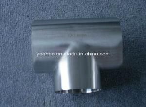 BS Sanitary Stainless Steel Welding Short Equal Tee with Straight-End