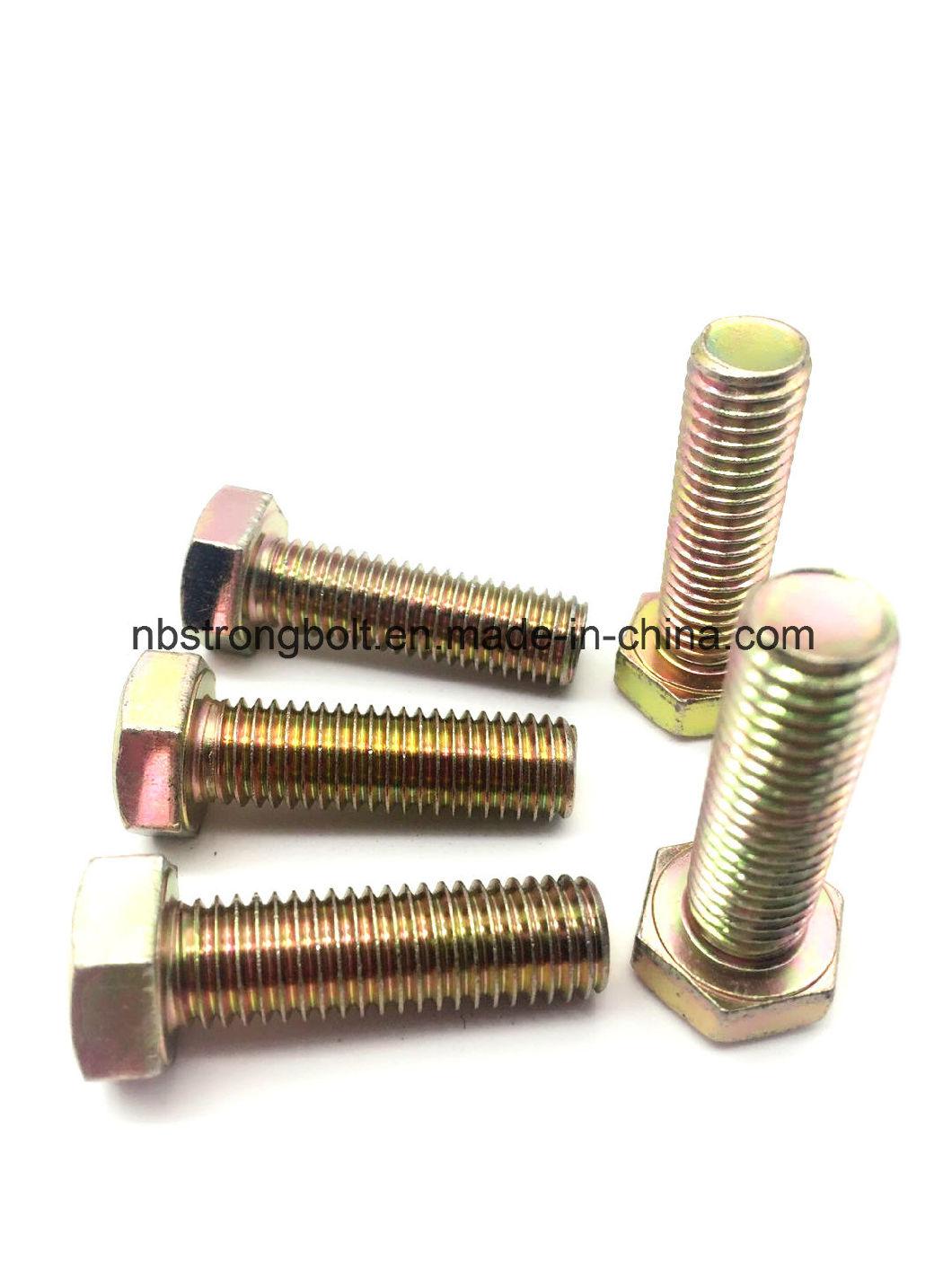 10% off DIN933 Screw Cl. 8.8 Hex Bolt with Yellow Zinc Plated M12X45