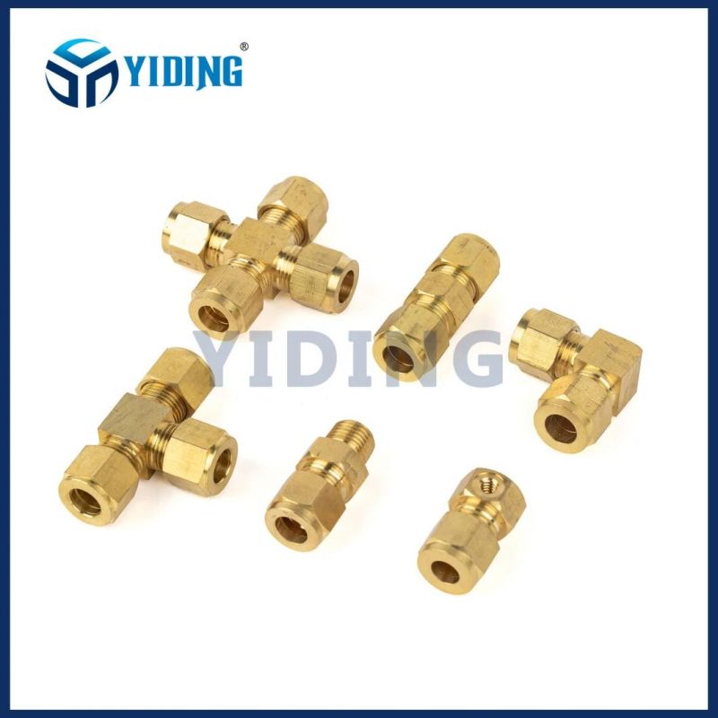 Misting Tee Push Slip Lock Fitting High Pressure Fogging Machine Slip Lock Tee Connector Brass Joint Fog Machine T Fitting Quick Slip T Joint Straight Fitting