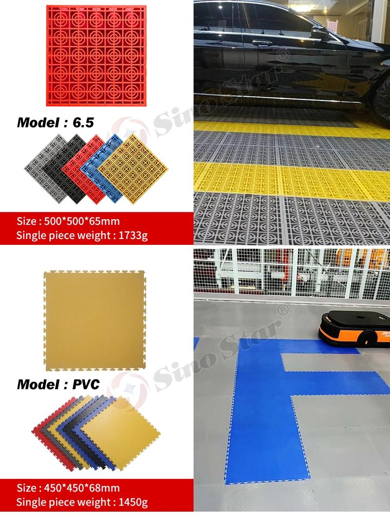 Ss-V1.8pm Sino Star18mm PP Garage Interlocking Floor Tiles Removable Plastic Interlocking Floor Mats for Car Washing