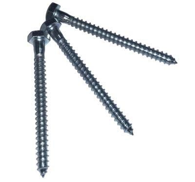 Hex Head Wood Screw Zinc Plated Customized Wood Screws