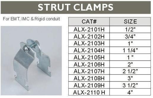 Struct Clamp for EMT, IMC, Rigid Conduit
