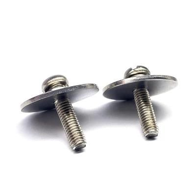 Stainless Steel Phillips Slotted Combo Drive Pan Head Screw with Spring Flat Washer