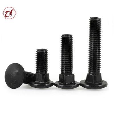 M10 Carbon Steel Grade 4.8 Black Carriage Bolt