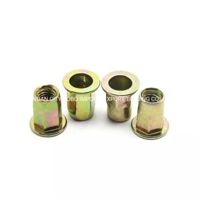 Flange Head M4 Rivet Nuts Zinc Plated