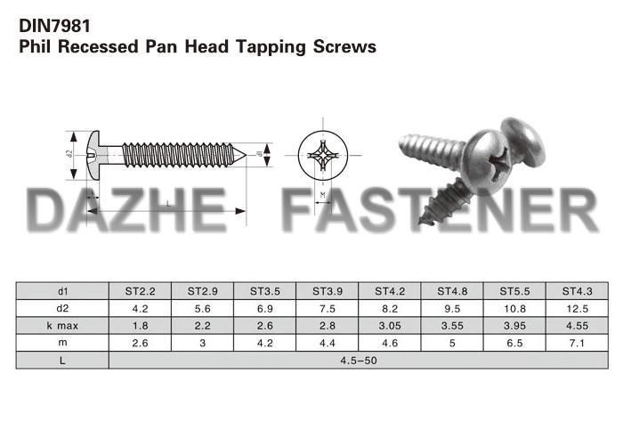 Mini Screw Self Tapping Screw M2 M2.5