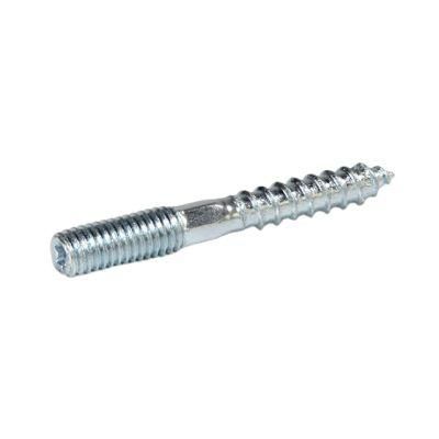 China Wholesale Furniture Fastener Wood Hardware Steel Double End Bolt Threaded Screw Hanger Wood Thread Screw