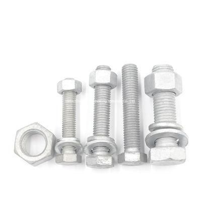 HDG ASTM A325 Heavy Hex Bolt High Tension Bolt with Nut and Washer