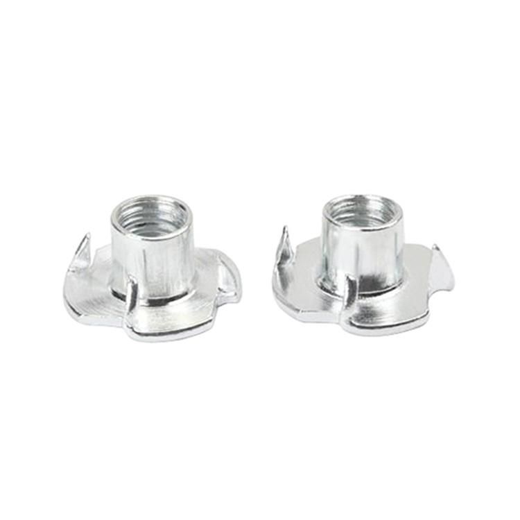 T Nuts, Round Plate T Nuts, 4 Prong T Nuts