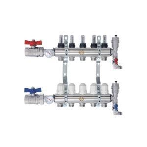 Stainless Steel Manifold - 5 Loops 1&quot; &amp; 1/2&quot; NPT