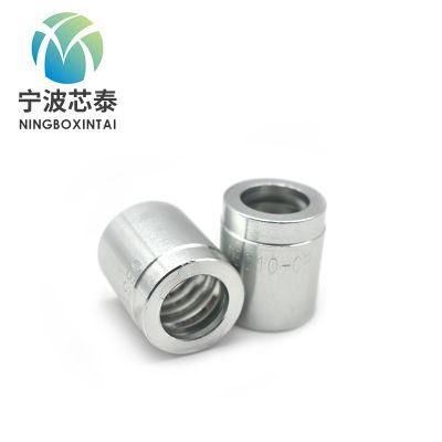 Hydraulic Stainless Steel Ferrule Hose Ferrules for Hydraulics Equipment Jb O-Ring Metric Male Flat Seat for Spiral Hose