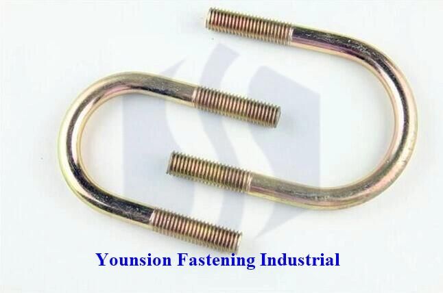 Yellow Zinc Plating and 4.8 Grade Anchor Bolt in U Bolt Style for Bsw 3/8 and DIN Standard